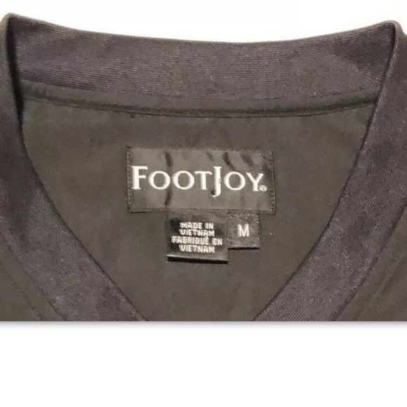 Sz M FootJoy FJ Golf Short Sleeve Pullover Jacket Wind Breaker Black Men’s - Picture 3 of 3